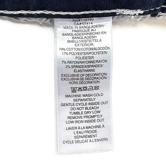 True Religion Jeans Halle Big T High Rise Flap Super Skinny Dark Wash 28/6 NWT - Picture 7 of 9